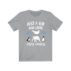 Just A Boy Who Loves Polar Animals Shirt - polar animals print design