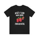 Just A Boy Who Loves Pomegranates Shirt, Pomegranate Lover Shirt, Fruit Shirt, Fruit Lover Gift, Animal Adult Kids T-Shirt Image 1