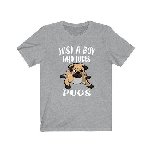 Just A Boy Who Loves Pugs Dogs Shirt - pug print design