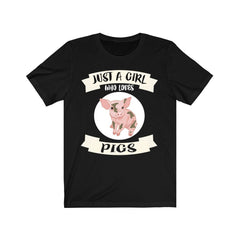 Just A Girl Who Loves Pigs Shirt - pig print design