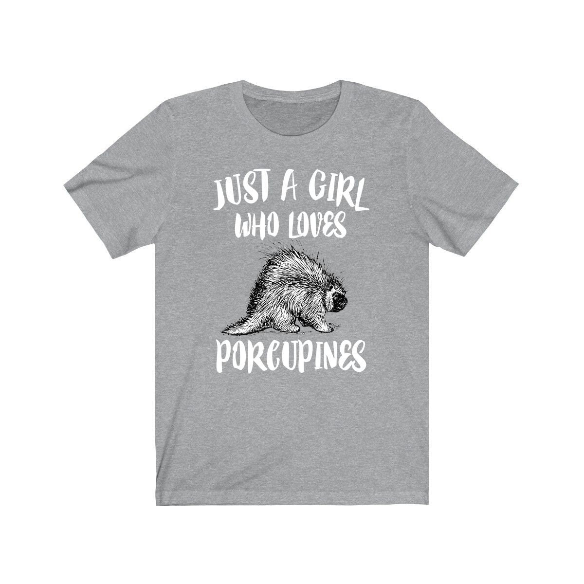 Just A Girl Who Loves Porcupines Shirt, Porcupine Lover Shirt, Porcupine Gift, Animal Lover Shirt, Adult Toddler Infant Kids Gift T-Shirt Image 4