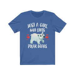 Just A Girl Who Loves Polar Bears Shirt, Polar Bear Lover Shirt, Polar Bear Gift, Animal Lover Shirt, Adult Toddler Infant Kids Gift T-Shirt Image 4