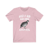 Just A Boy Who Loves Quails Shirt, Quail Lover Shirt, Birding Shirt, Bird Lover Gift, Animal Adult Kids T-Shirt Image 4