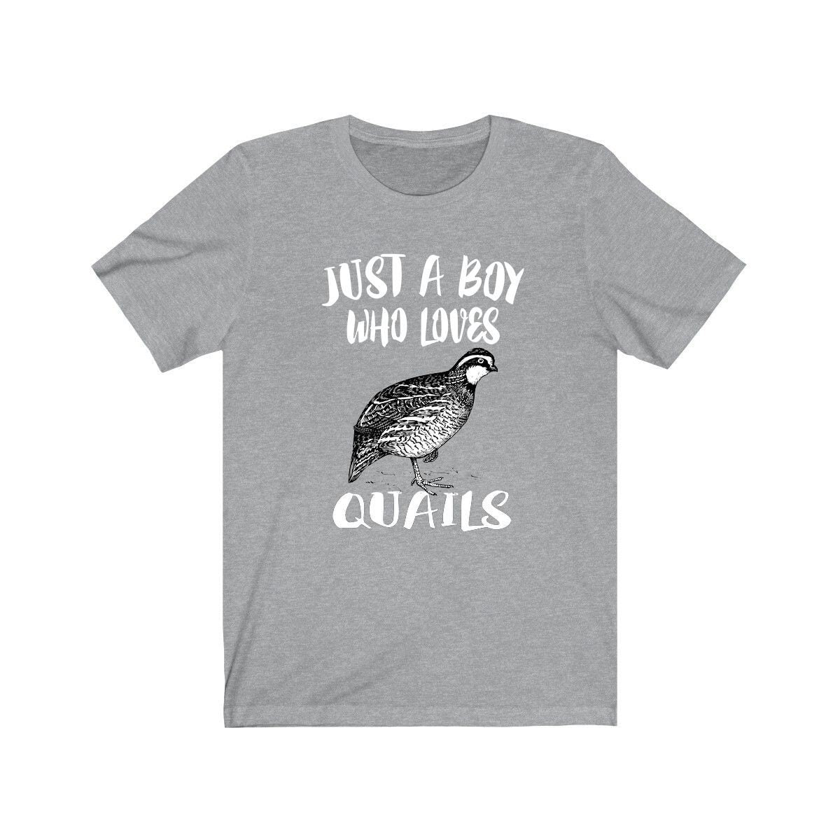 Just A Boy Who Loves Quails Shirt, Quail Lover Shirt, Birding Shirt, Bird Lover Gift, Animal Adult Kids T-Shirt Image 3