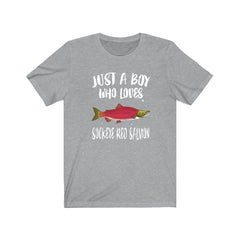Just A Boy Who Loves Sockeye Salmon Shirt - sockeye salmon print design