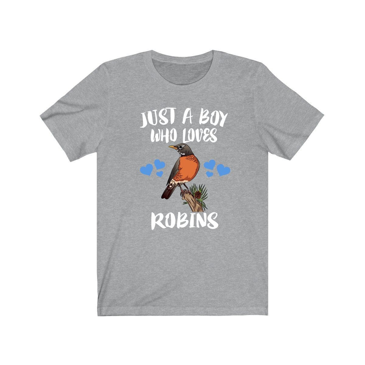 Just A Boy Who Loves Robins Birds Shirt, Robin Lover Shirt, Birding Shirt, Bird Lover Gift, Animal Adult Kids T-Shirt Image 2
