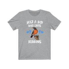 Just A Boy Who Loves Robins Birds Shirt - robin print design