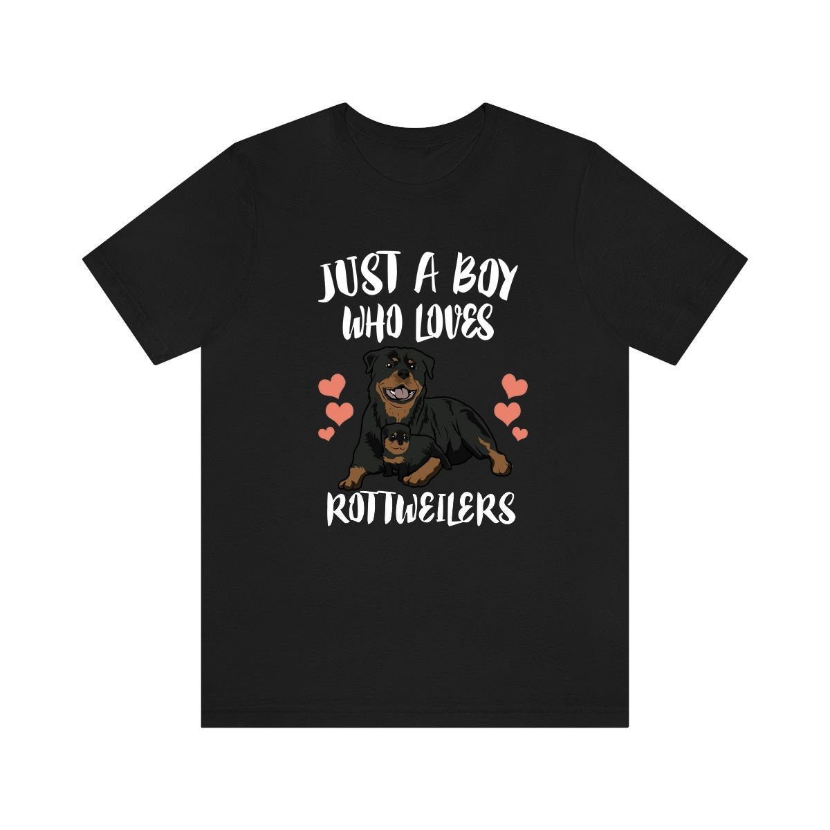 Just A Boy Who Loves Rottweilers Dog Shirt, Rottweiler Lover Shirt, Rottweiler Shirt, Dog Lover Gift, Animal Adult Kids T-Shirt Image 3