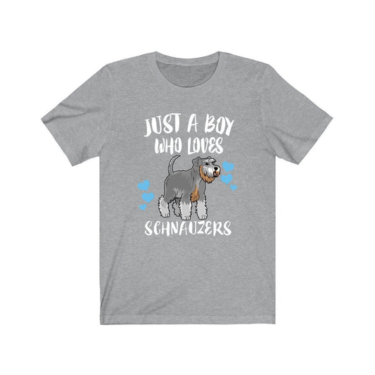 Just A Boy Who Loves Schnauzers Dogs Shirt - Schnauzer print design