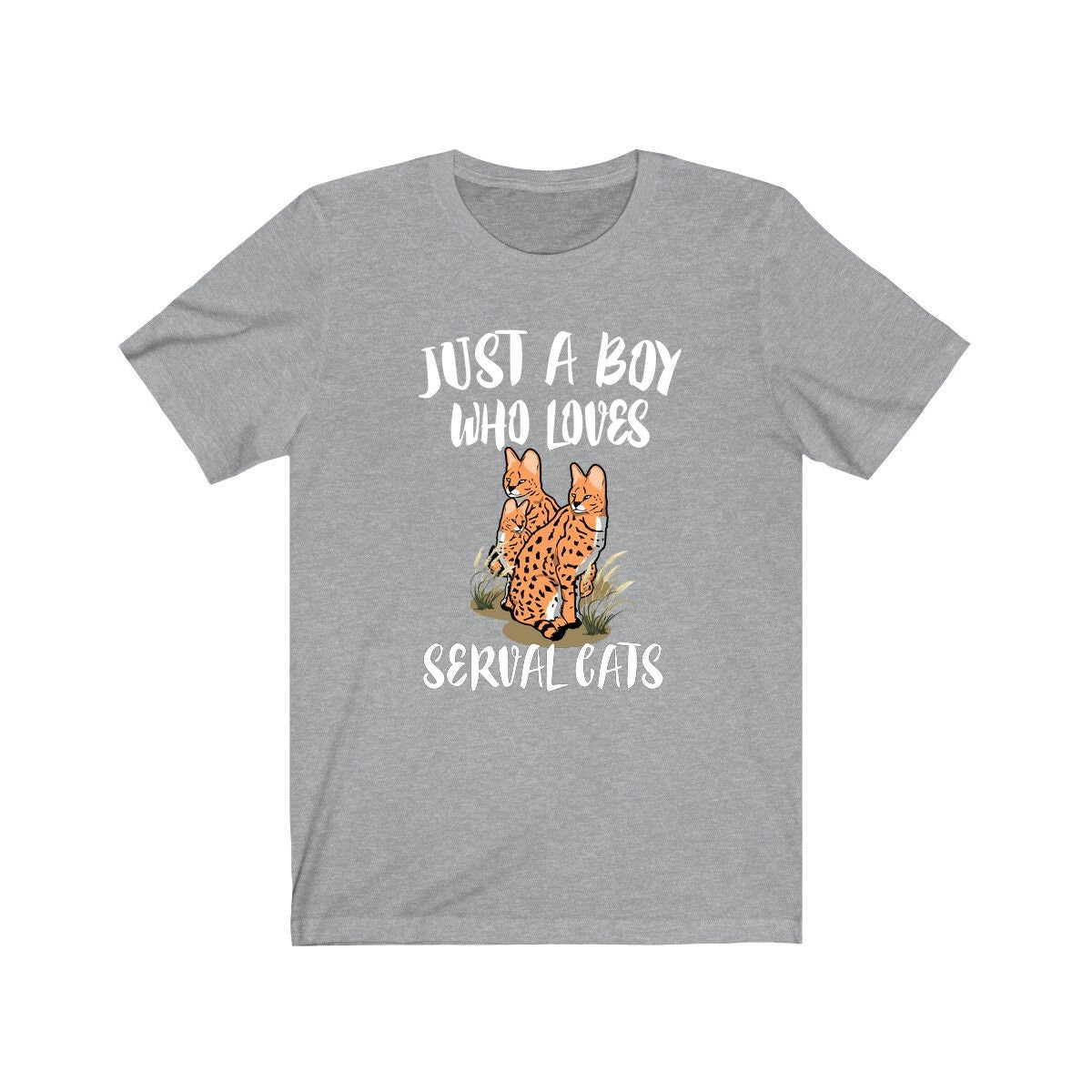 Just A Boy Who Loves Serval Cats Shirt, Serval Lover Shirt, Serval Shirt, Cat Lover Gift, Animal Adult Kids T-Shirt Image 2
