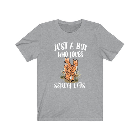 Just a boy who loves serval cats African long-legged wild cat tee
