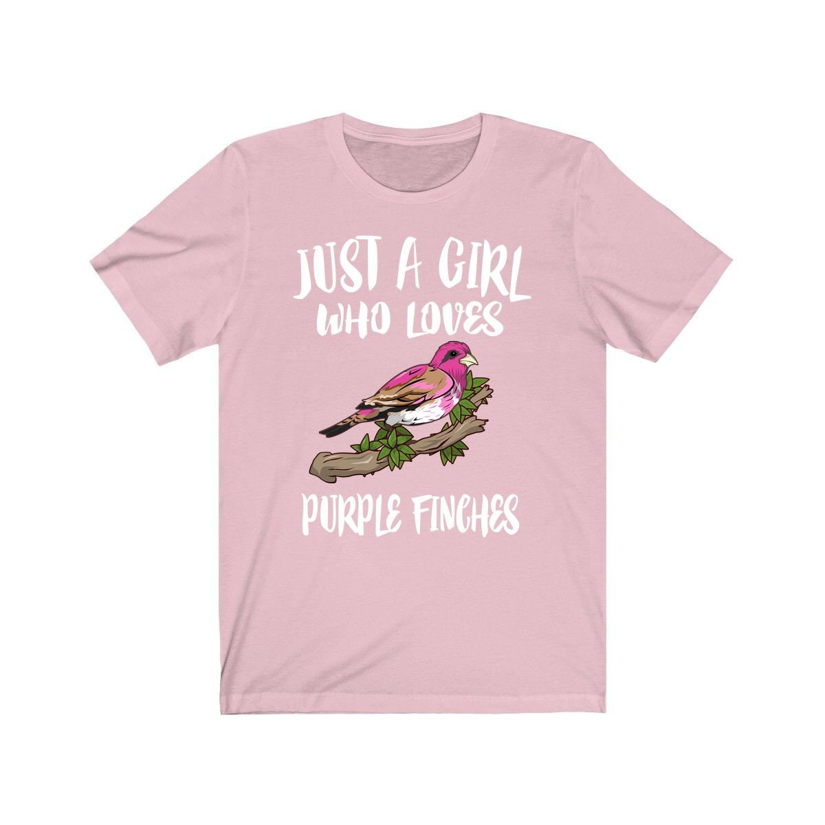 Just A Girl Who Loves Purple Finches Shirt, Bird Lover Shirt, Birding Shirt, Purple Finch shirt, Animal Adult Toddler Infant Kids T-Shirt Image 3