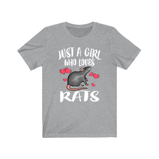Just a girl who loves rats fancy pet rat pocket companion lover tee
