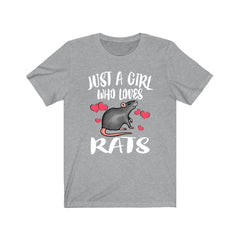 Just a girl who loves rats fancy pet rat pocket companion lover tee