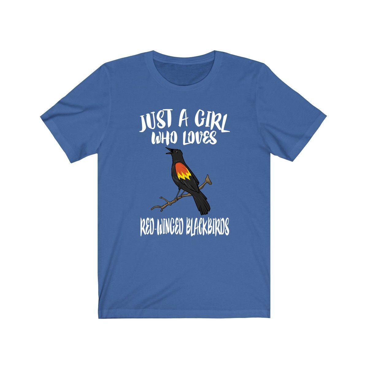 Just A Girl Who Loves Red-winged Blackbirds Shirt, Bird Lover Shirt, Birding Gift, Animal Lover Shirt, Adult Toddler Infant Kids T-Shirt Image 4