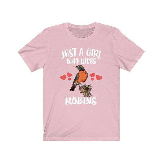Just A Girl Who Loves Robins Birds Shirt - robin print design