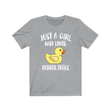 Just A Girl Who Loves Rubber Ducks Shirt, Duck Lover Shirt, Birding Shirt, Animal Lover Shirt, Adult Toddler Infant Kids Gift T-Shirt Image 3