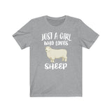 Just A Girl Who Loves Sheep Shirt, Sheep Lover Shirt, Sheep Lover Gift, Animal Lover Shirt, Adult Toddler Infant Kids Gift T-Shirt Image 2