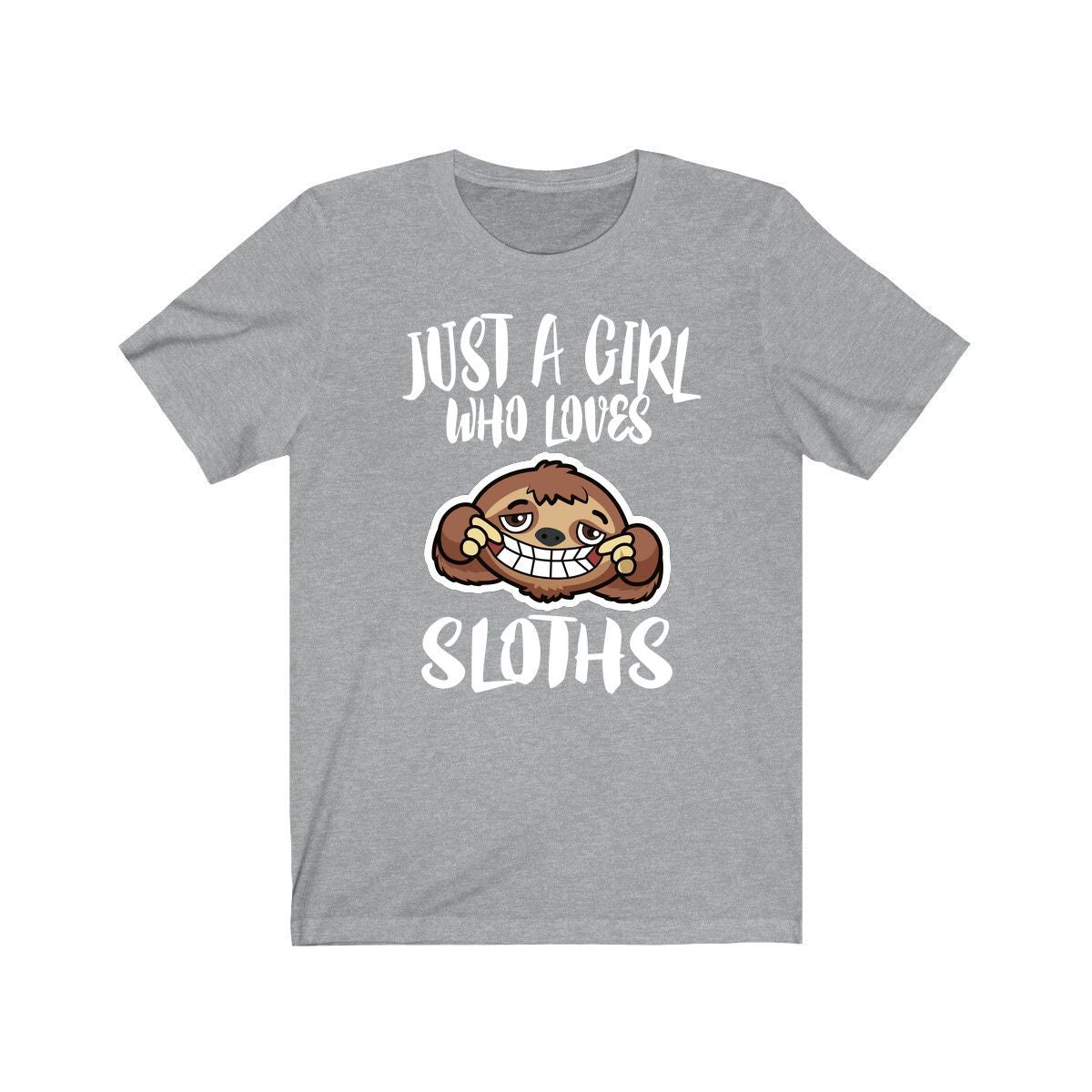 Just A Girl Who Loves Sloths Shirt, Sloth Lover Shirt, Sloth Lover Gift, Animal Lover Shirt, Adult Toddler Infant Kids Gift T-Shirt Image 2