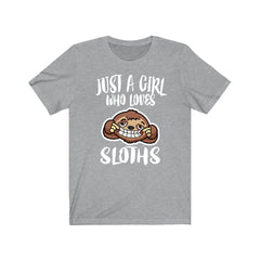 Just A Girl Who Loves Sloths Shirt - sloth print design