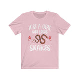 Just A Girl Who Loves Snakes Shirt, Snake Lover Shirt, Snake Lover Gift, Animal Lover Shirt, Adult Toddler Infant Kids Gift T-Shirt Image 3