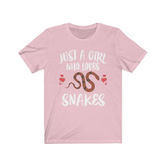Just A Girl Who Loves Snakes Shirt, Snake Lover Shirt, Snake Lover Gift, Animal Lover Shirt, Adult Toddler Infant Kids Gift T-Shirt Image 3