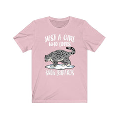 Just A Girl Who Loves Snow Leopards Shirt - snow leopard print design