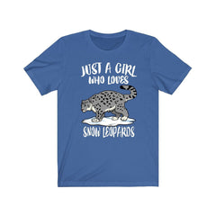 Just A Girl Who Loves Snow Leopards Shirt - snow leopard print design