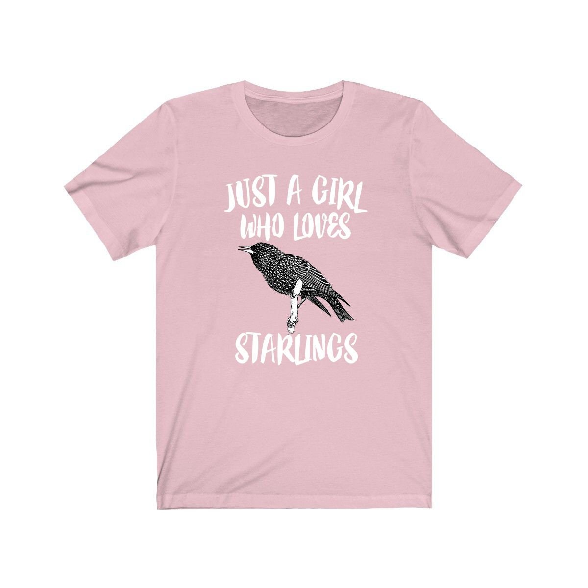 Just A Girl Who Loves Starlings Birds Shirt, Starling Lover Shirt, Birding Gift, Animal Lover Shirt, Adult Toddler Infant Kids Gift T-Shirt Image 3