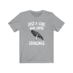 Just a girl who loves starlings murmuration songbird watching tee