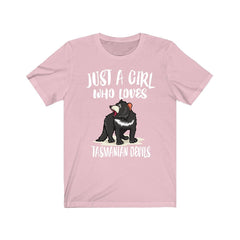 Just A Girl Who Loves Tasmanian Devils Shirt - Tasmanian Devil print design