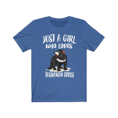 Just A Girl Who Loves Tasmanian Devils Shirt - Tasmanian Devil print design
