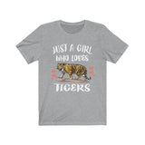 Just A Girl Who Loves Tigers Shirt, Tiger Lover Shirt, Tiger Shirt, Animal Lover Shirt, Adult Toddler Infant Kids Gift T-Shirt Image 2
