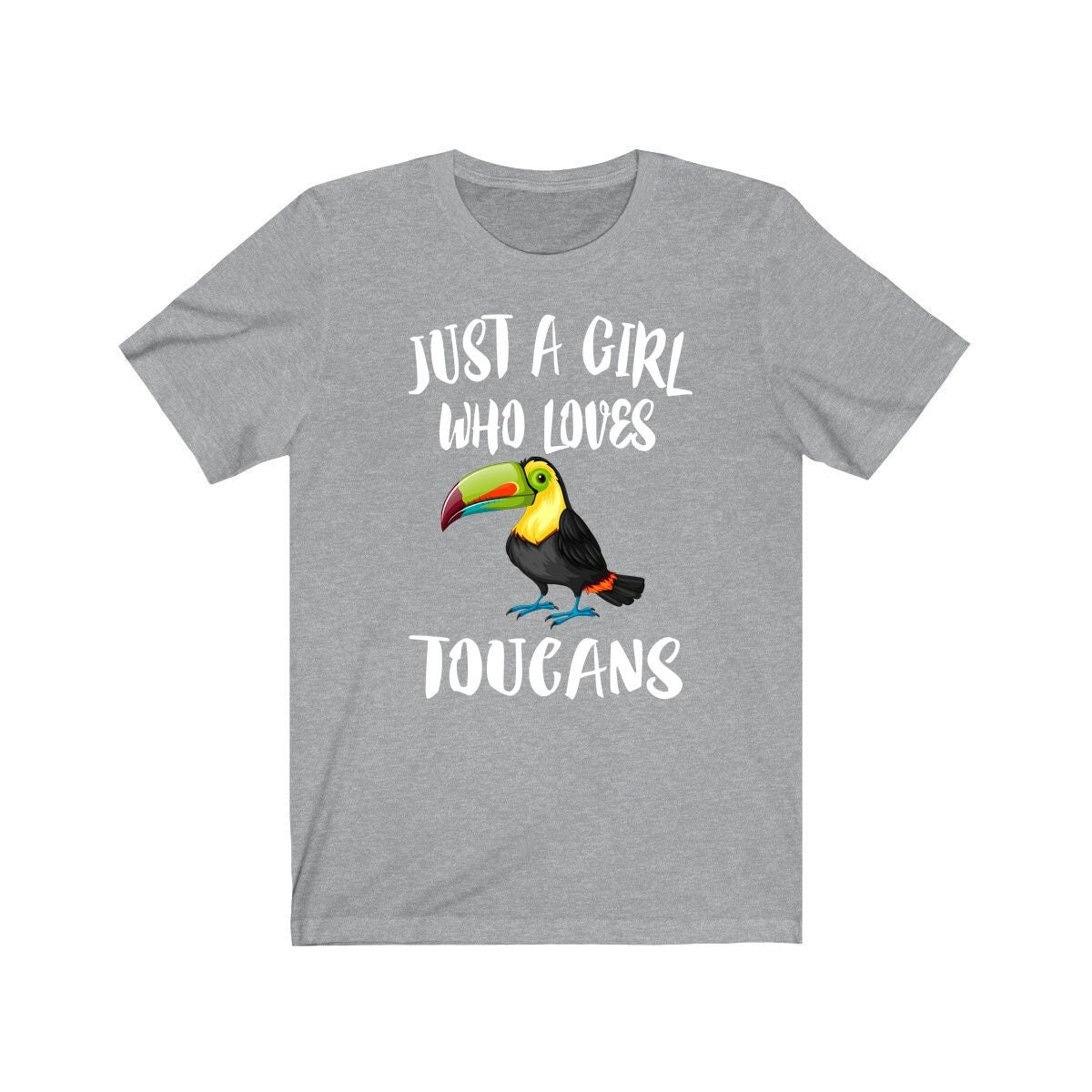 Just A Girl Who Loves Toucans Bird Shirt, Toucan Lover Shirt, Birding Shirt, Animal Lover Shirt, Adult Toddler Infant Kids Gift T-Shirt Image 1