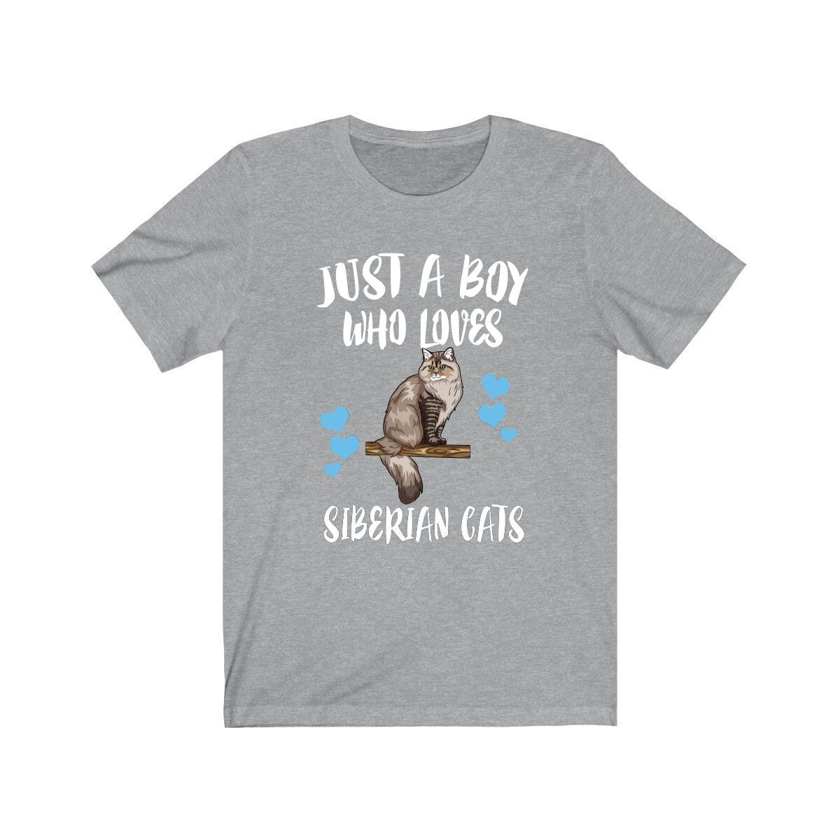 Just A Boy Who Loves Siberian Cats Shirt, Siberian Cat Lover Shirt, Cat Shirt, Cat Lover Gift, Animal Adult Kids T-Shirt Image 2
