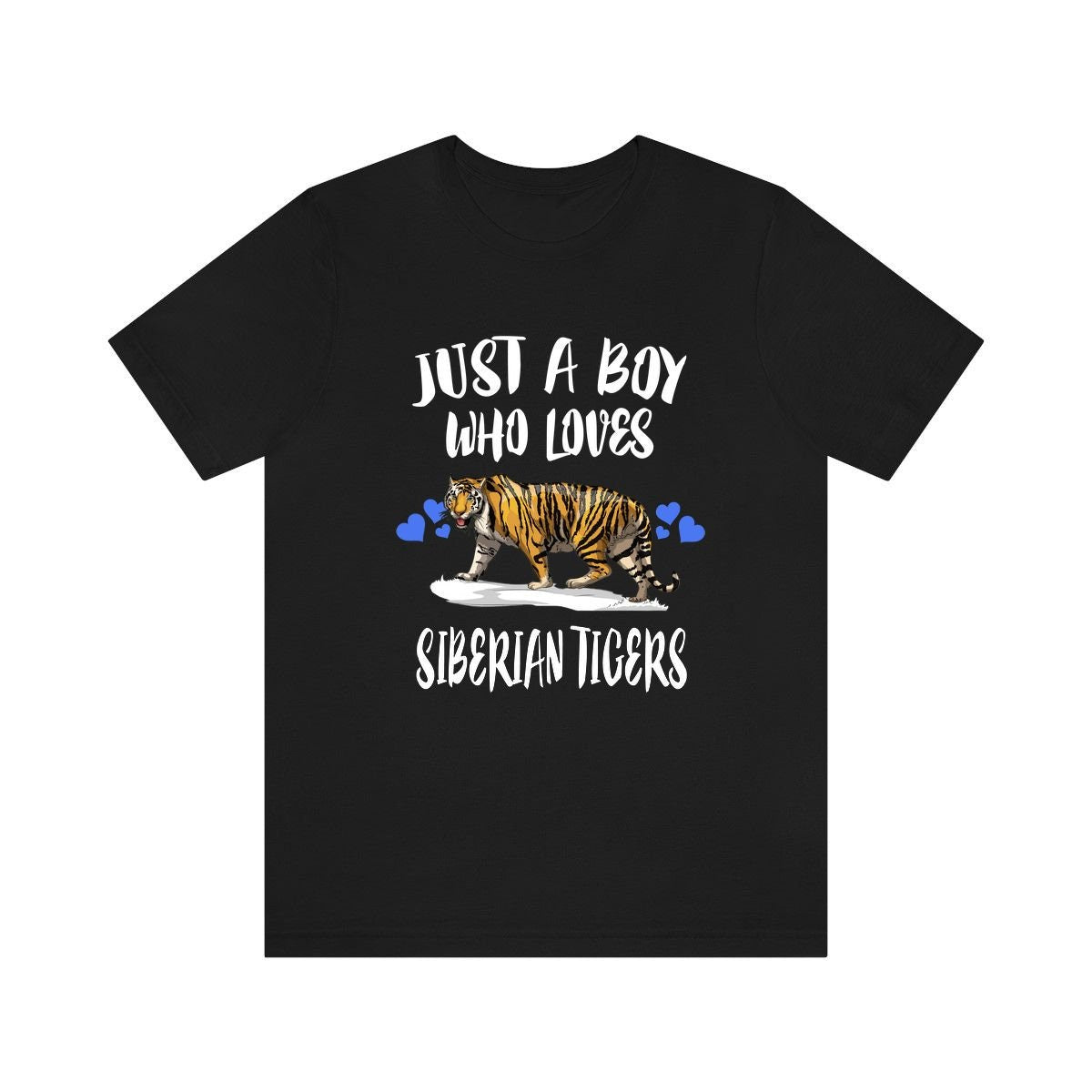 Just A Boy Who Loves Siberian Tigers Shirt, Tiger Lover Shirt, Tiger Shirt, Tiger Lover Gift, Animal Adult Kids T-Shirt Image 1