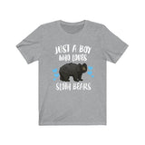 Just A Boy Who Loves Sloth Bears Shirt, Sloth Bear Lover Shirt, Sloth Bear Shirt, Bear Lover Gift, Animal Adult Kids T-Shirt Image 1