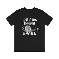Just A Boy Who Loves Snails Shirt - snail print design