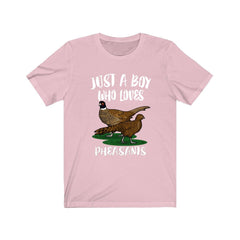 Just A Boy Who Loves Pheasants Birds Shirt - pheasant print design