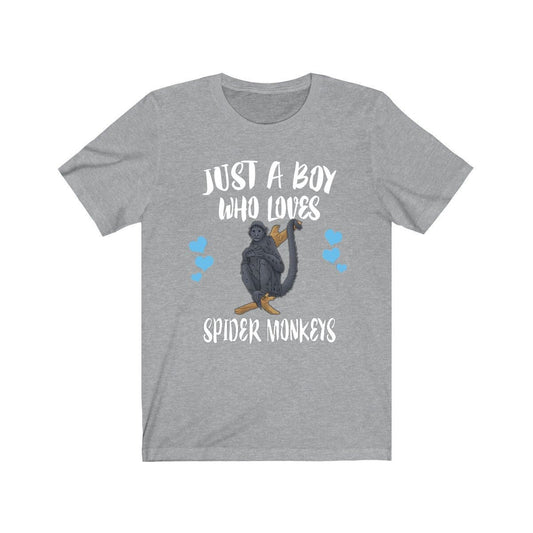Just A Boy Who Loves Spider Monkeys Shirt - spider monkey print design