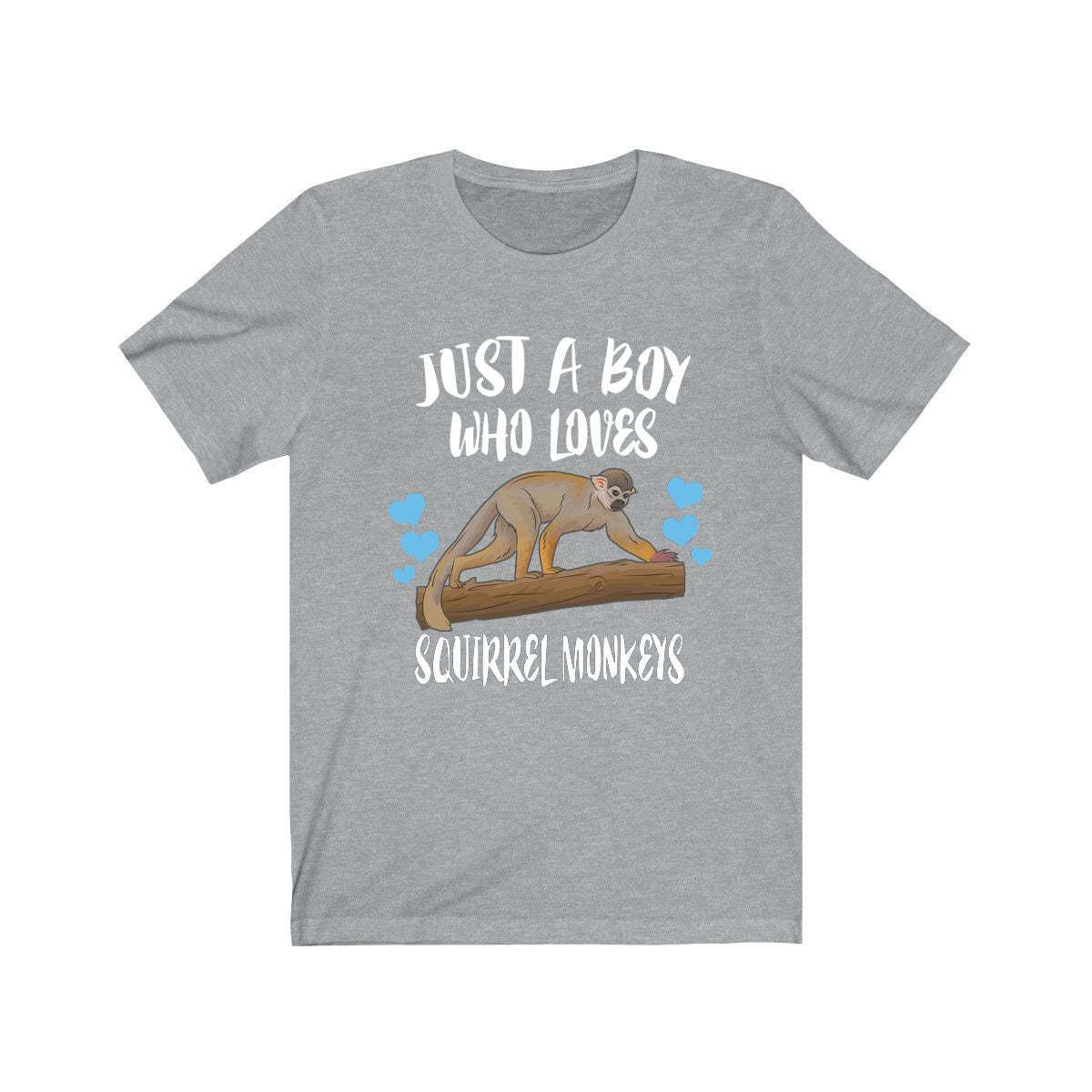 Just A Boy Who Loves Squirrel Monkeys Shirt, Squirrel Monkey Lover Shirt, Monkey Shirt, Monkey Lover Gift, Animal Adult Kids T-Shirt Image 2