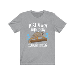 Just A Boy Who Loves Squirrel Monkeys Shirt - squirrel monkey print design
