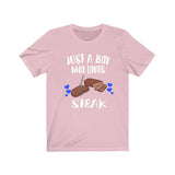 Just A Boy Who Loves Steak Food Shirt, Steak Lover Shirt Image 2