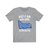 Just A Boy Who Loves Stingrays Shirt, Stingray Lover Shirt, Stingray Shirt, Stingray Lover Gift, Animal Adult Kids T-Shirt Image 2