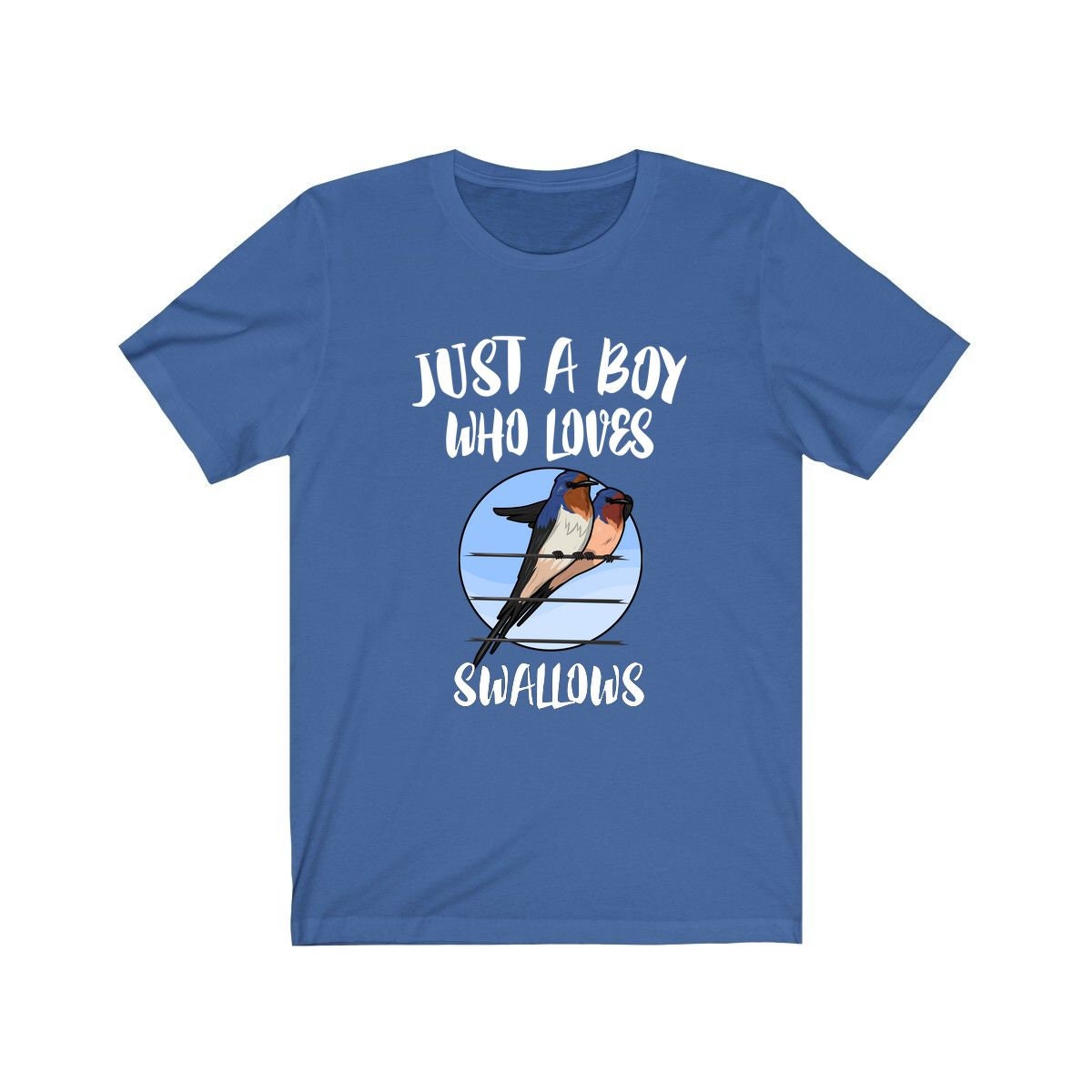 Just A Boy Who Loves Swallows Birds Shirt, Swallow Lover Shirt, Swallow Shirt, Birding Lover Gift, Animal Adult Kids T-Shirt Image 2