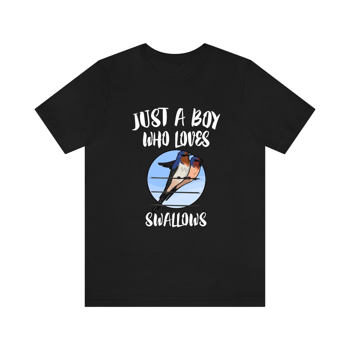 Just A Boy Who Loves Swallows Birds Shirt, Swallow Lover Shirt, Swallow Shirt, Birding Lover Gift, Animal Adult Kids T-Shirt Image 3