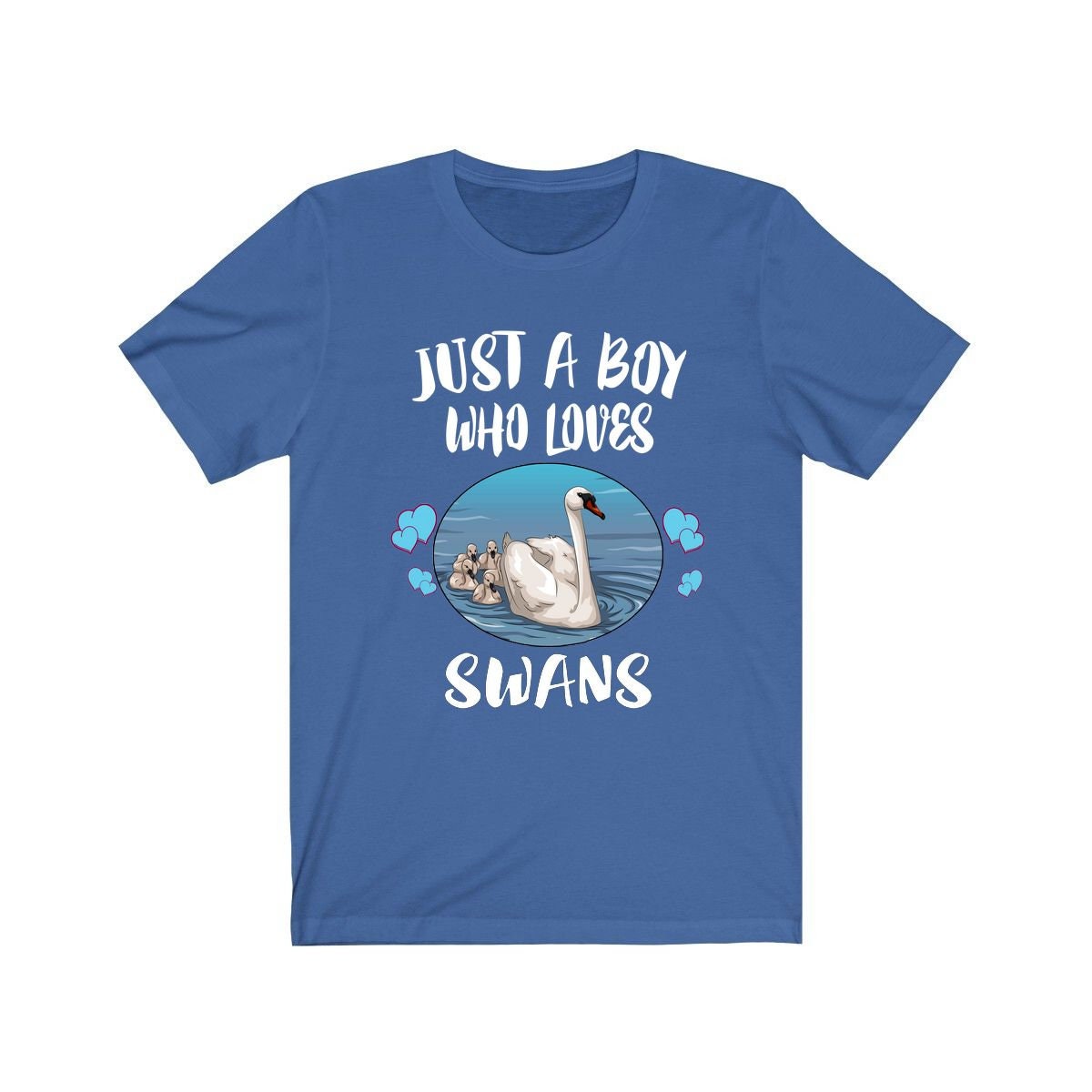 Just A Boy Who Loves Swans Birds Shirt, Swan Lover Shirt, Swan Shirt, Birding Lover Gift, Animal Adult Kids T-Shirt Image 1