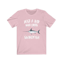 Just A Boy Who Loves Swordfish Shirt - swordfish print design