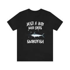 Just A Boy Who Loves Swordfish Shirt - swordfish print design