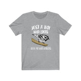 Just A Boy Who Loves Black And White Warblers Bird Shirt, Warbler Lover Shirt, Birding Shirt, Warbler Lover Gift, Animal Adult Kids T-Shirt Image 2